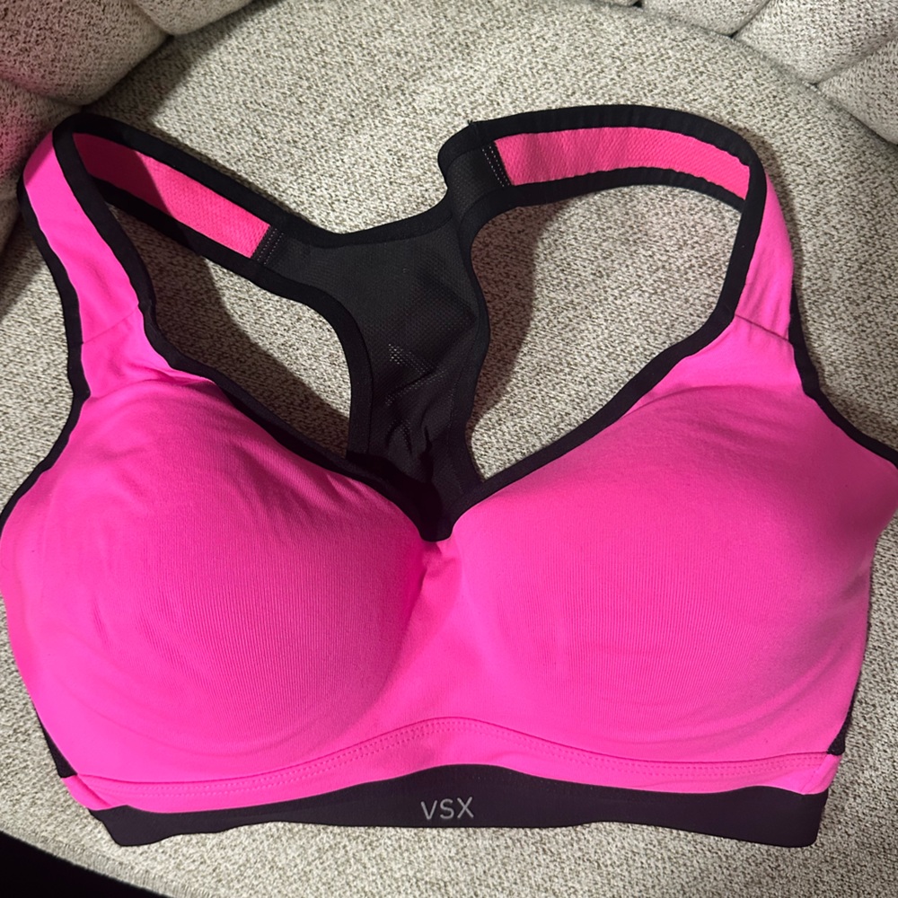 VSX l Fuchsia and Black Activewear Sports Bra